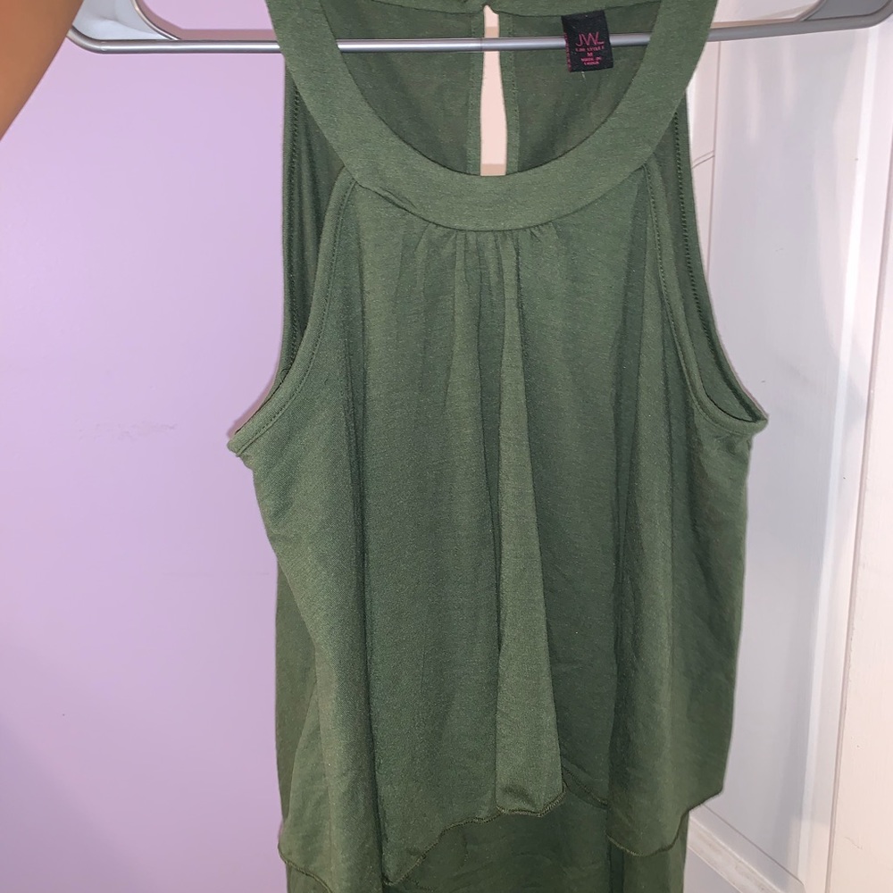 Olive green tank top